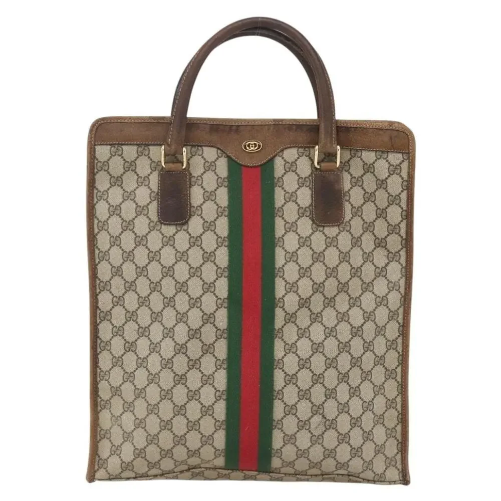 Gucci GG Supreme Web Tote Bag Beige